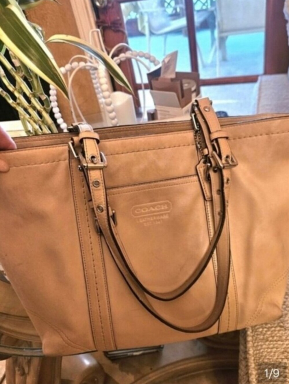 Coach Tan Leather Tote Bag